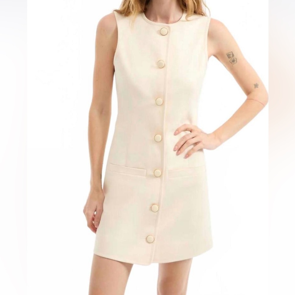 VERONICA BEARD whistler dress in ecru Sz 0